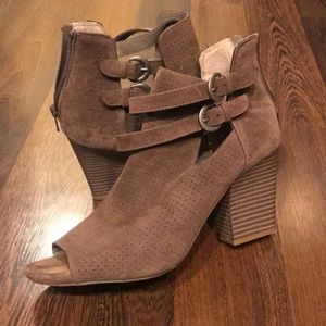 Cute peep toe booties